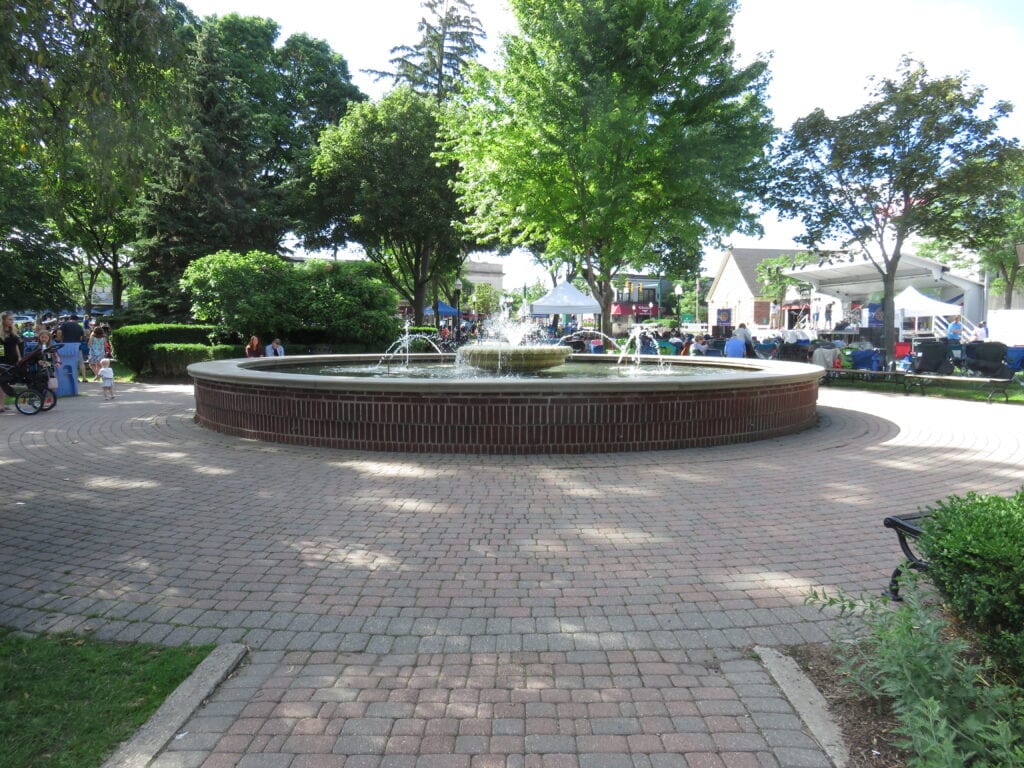 Kellogg Park in downtown Plymouth, Michigan